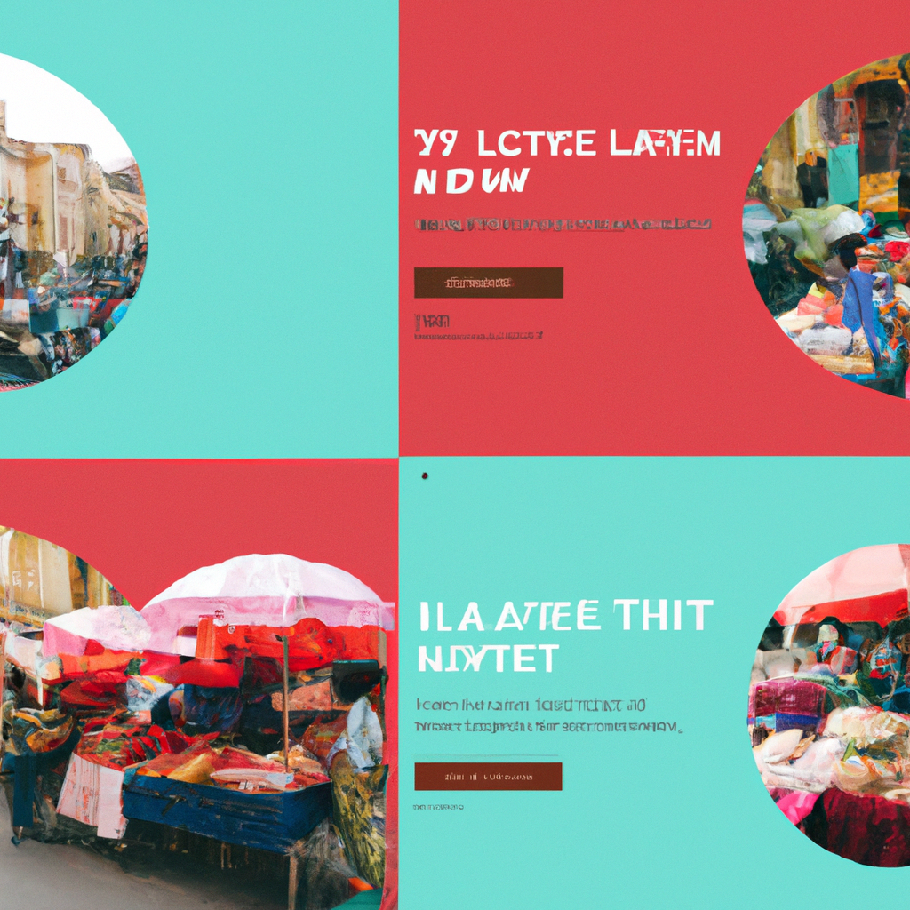 Local market alley with colorful stalls